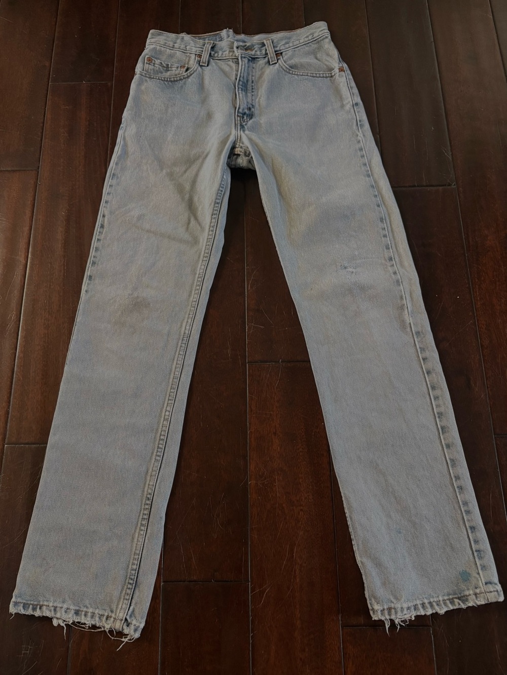 Vintage 90’s Levi's 505 Light-Wash Straight-Leg Blue Jeans